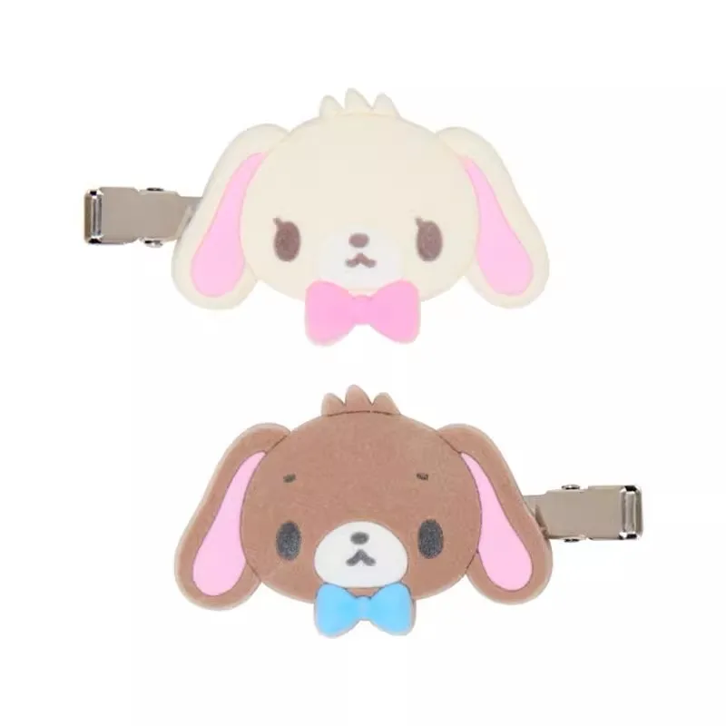 

Sugarbunnies Hair Clips 2 Pieces Set Flocked Bunny Face Cute Hair Pins and Clips Headwear Kawaii Hair Accessories for Women Girl