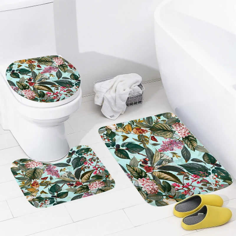 Home bathroom floor mats animal style Bath Foot mat modern accessories rug Toilet mat Bathtub anti-slip carpet plant fruit cute