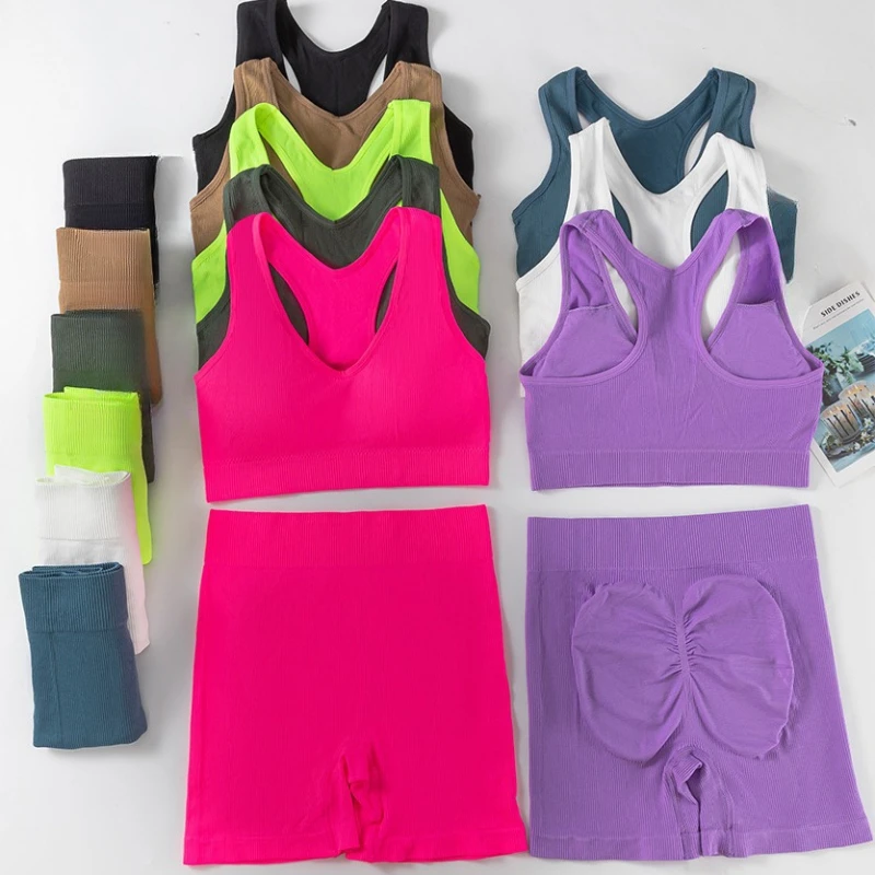 novo-conjunto-de-yoga-atacado-esportes-a-prova-de-choque-shorts-de-virilha-traseira-com-almofadas-no-peito