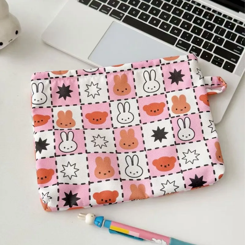 

Miffy Waterproof Ins Style Cute Cartoon Rabbit Makeup Bag Storage Bag Ledger Notebook Stationery Storage Bag Gift for Girls
