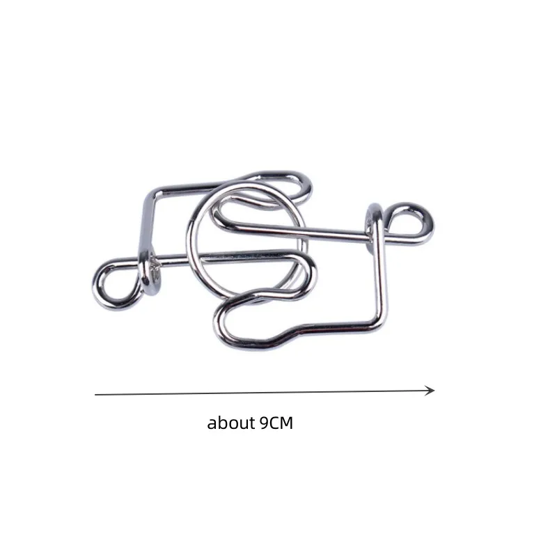 Metal Wire Puzzle Solution Brain Teaser Magic Rings Puzzles Game Toy