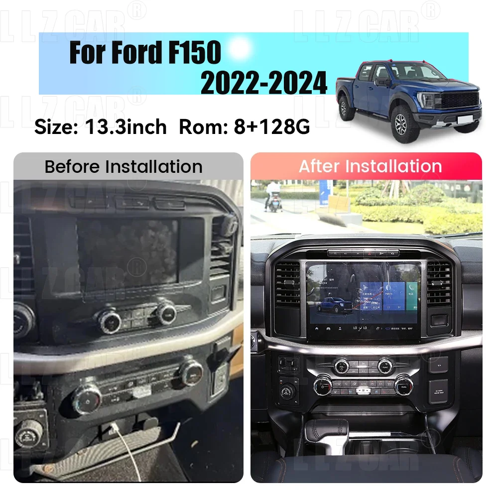 

Android For Ford F-150 F150 2015-2021 Car Radio Multimedia Player 13.1" Screen GPS Navigation Auto Stereo Head Unit DSP Carplay