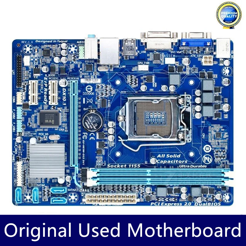 Used GA-H61M-DS2 DVI H61M-DS2 DVI Motherboard 1155 Desktop H61 Socket LGA 1155 16GB motherboard