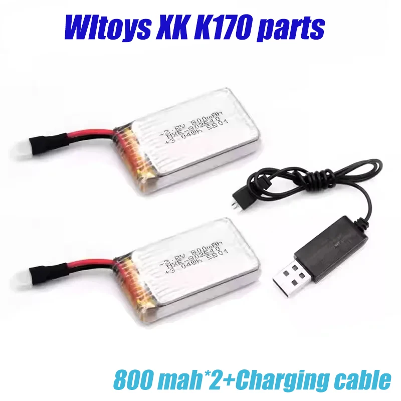 Bateria lipo de lítio 3.8v 800 mah para wltoys k170 UH-60L 2.4g 4ch 6 eixos acessórios originais bateria lipo
