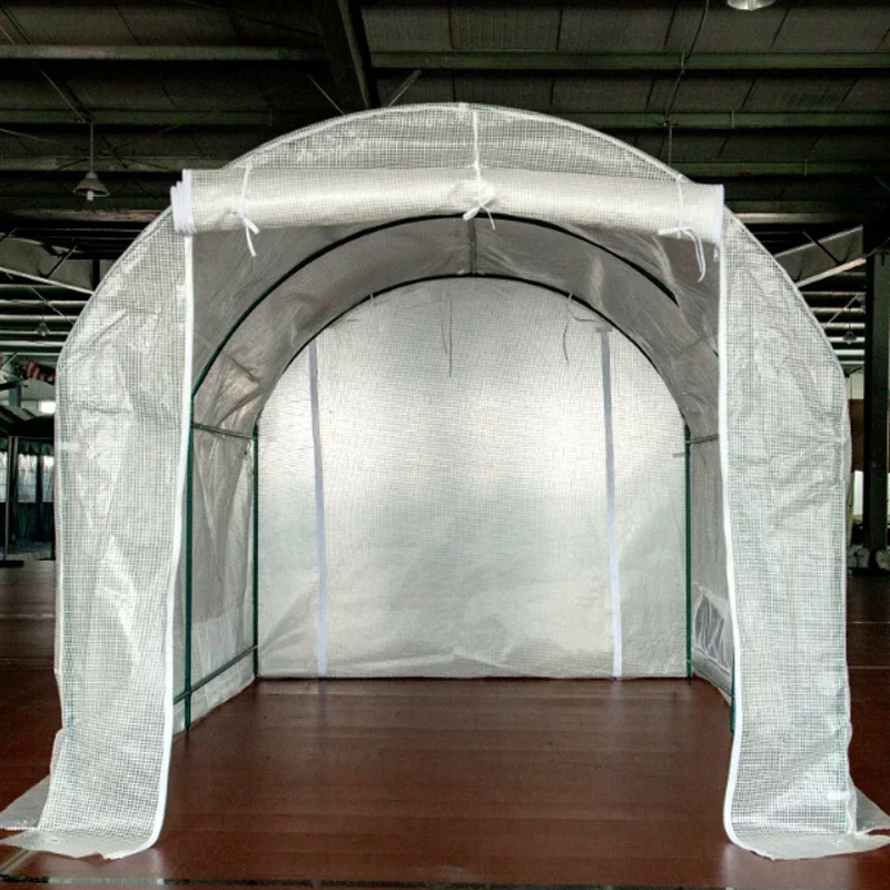Large Bird Pest Control Antifreeze and Rainproof Greenhous with Iron Stand New Tunnel Greenhouse Flower House Durable 3M 2 Doors