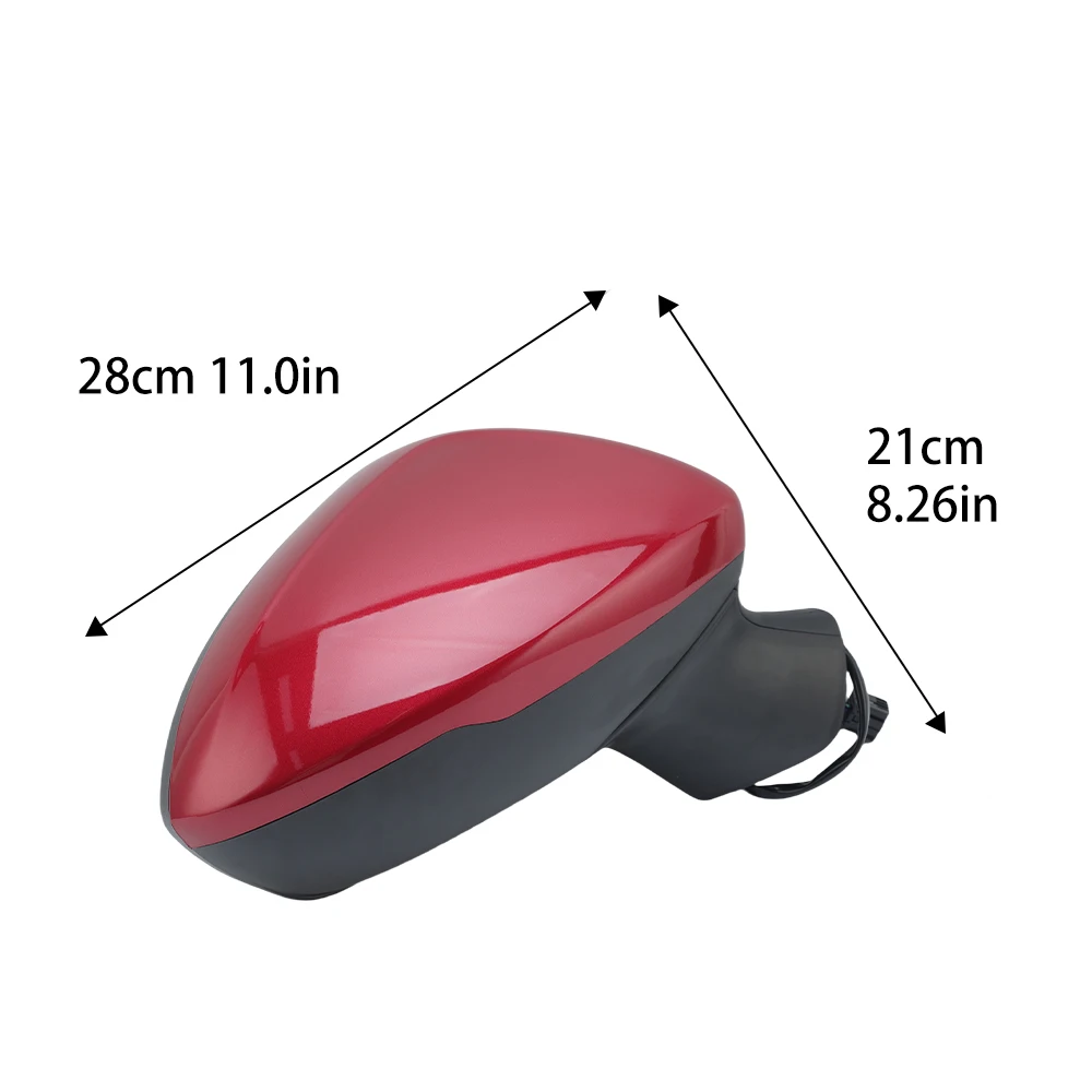 3 Wires Side Rearview Mirror Assembly For Chevrolet Cruze 2016-2019 With Wine Red Door Electrical Side Mirror Car Accessories