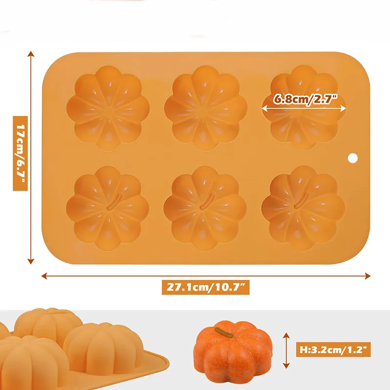 Moule en silicone citrouille Thanksgiving thème d\'automne plateau de glace moule en silicone faire muffin chocolat moisson gâteau décoration moule