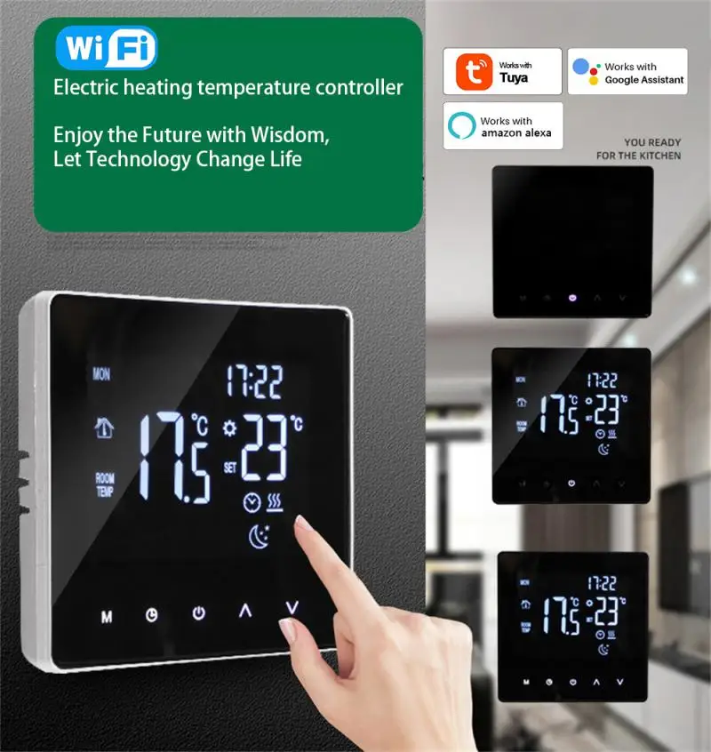 

Tuya Smart WiFi/ Thermostat Electric Warm Floor Heating Water Gas Boiler Temperature Controller Alice Alexa Home