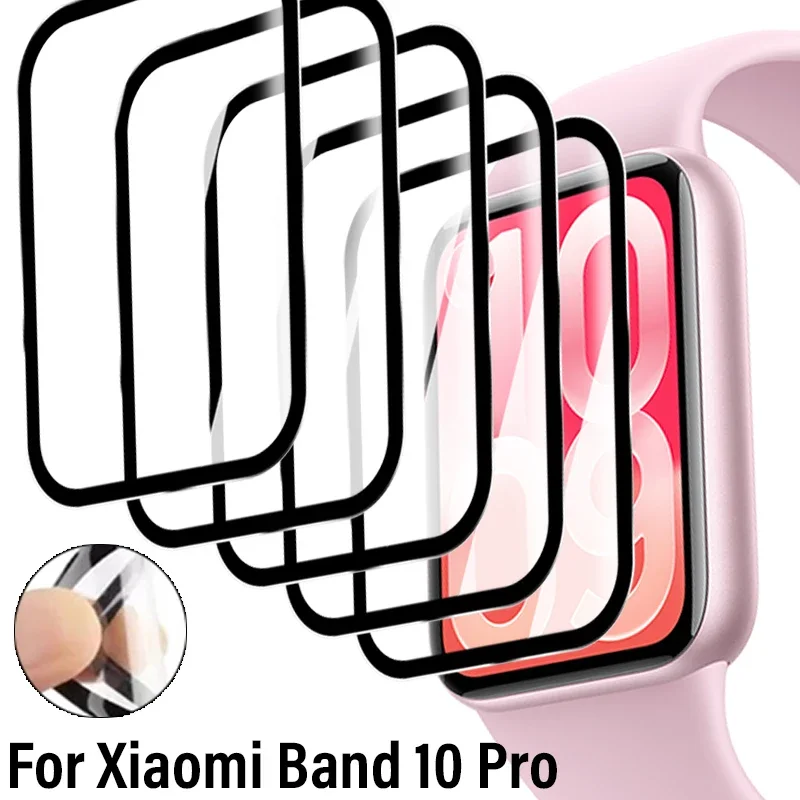 Screen Protector For Xiaomi Mi Band 10 Pro 3D Curved Screen Protector Ultra-HD Full Coverage Protective Film Accessories