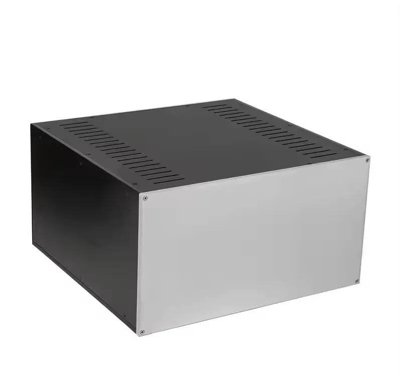 CJ-198 Casing Amplifier Hifi Cangkang Audio Amplifier DIY Sasis Aluminium Penuh 430*230*410Mm
