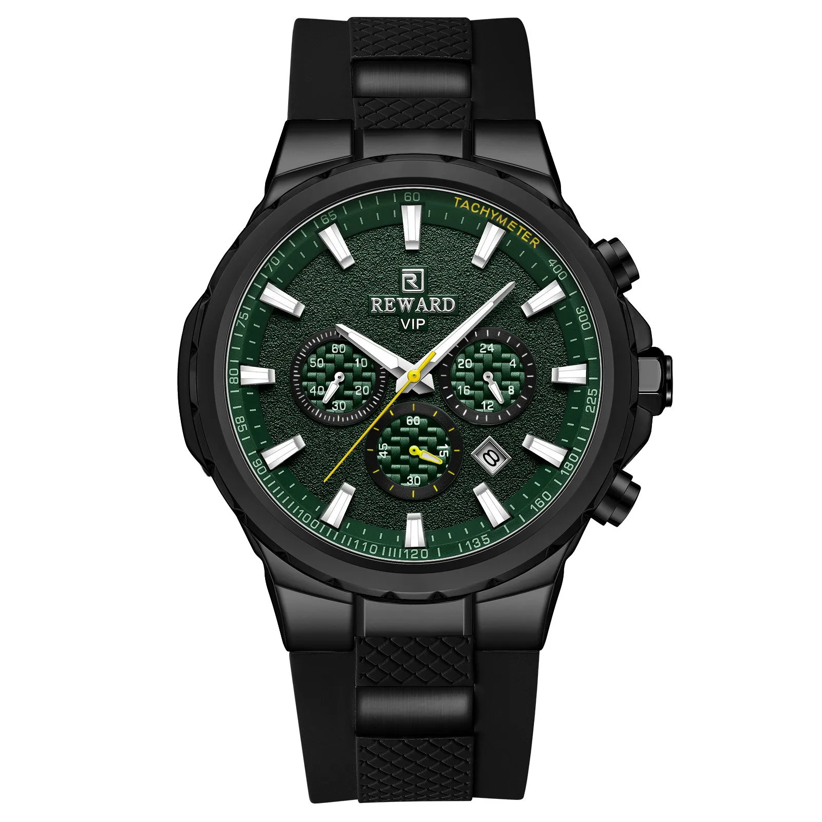 Boutique Men's Multifunctional Sports Watch Personalized Silicone Strap Waterproof Chronograph Men's Watch