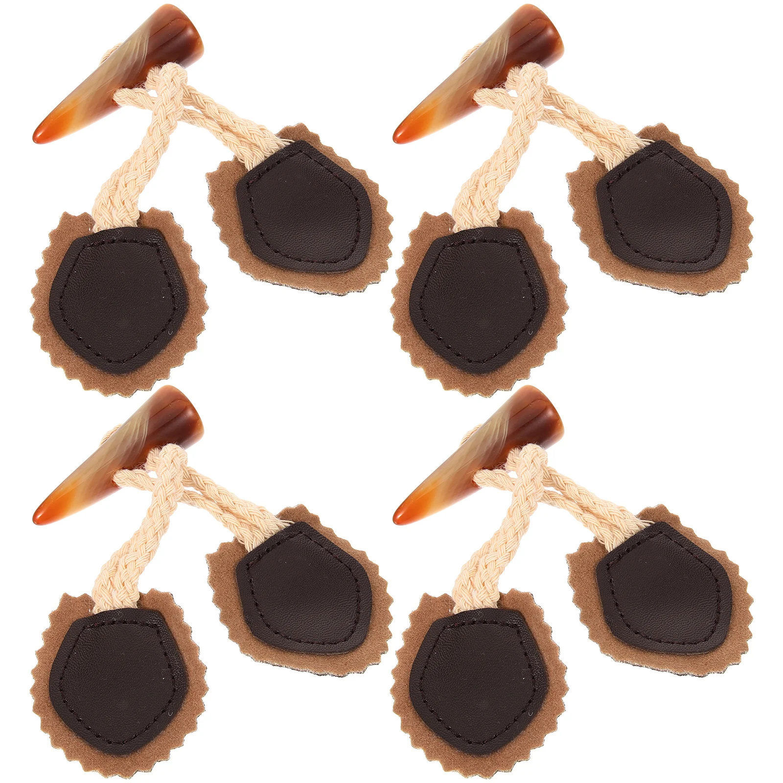 

1pcs Toggle Buttons 4 Pairs Vintage Horn Buttons For Clothes Replacement Coat Fastener Durable Clothing Button Decorative