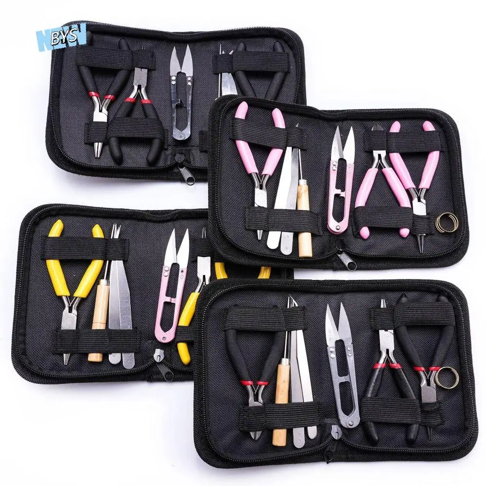

8Pcs/Set Portable Jewelry Making Pliers Set Non-slip Handle DIY Beading Tool Kit Pliers Jump Ring Opener Jewelry Making Kits