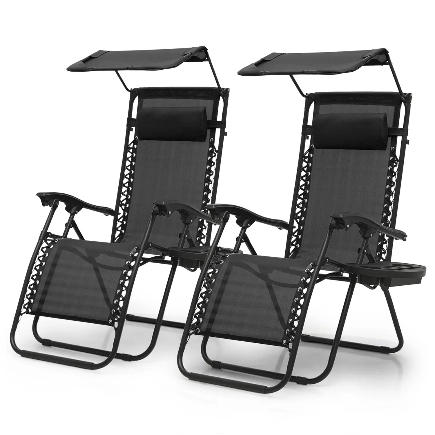 

Zero Gravity Chair with Canopy Set of 2, Reclining Outdoor Patio Lounge Chair, Folding Anti Gravity Recliner,, Customized