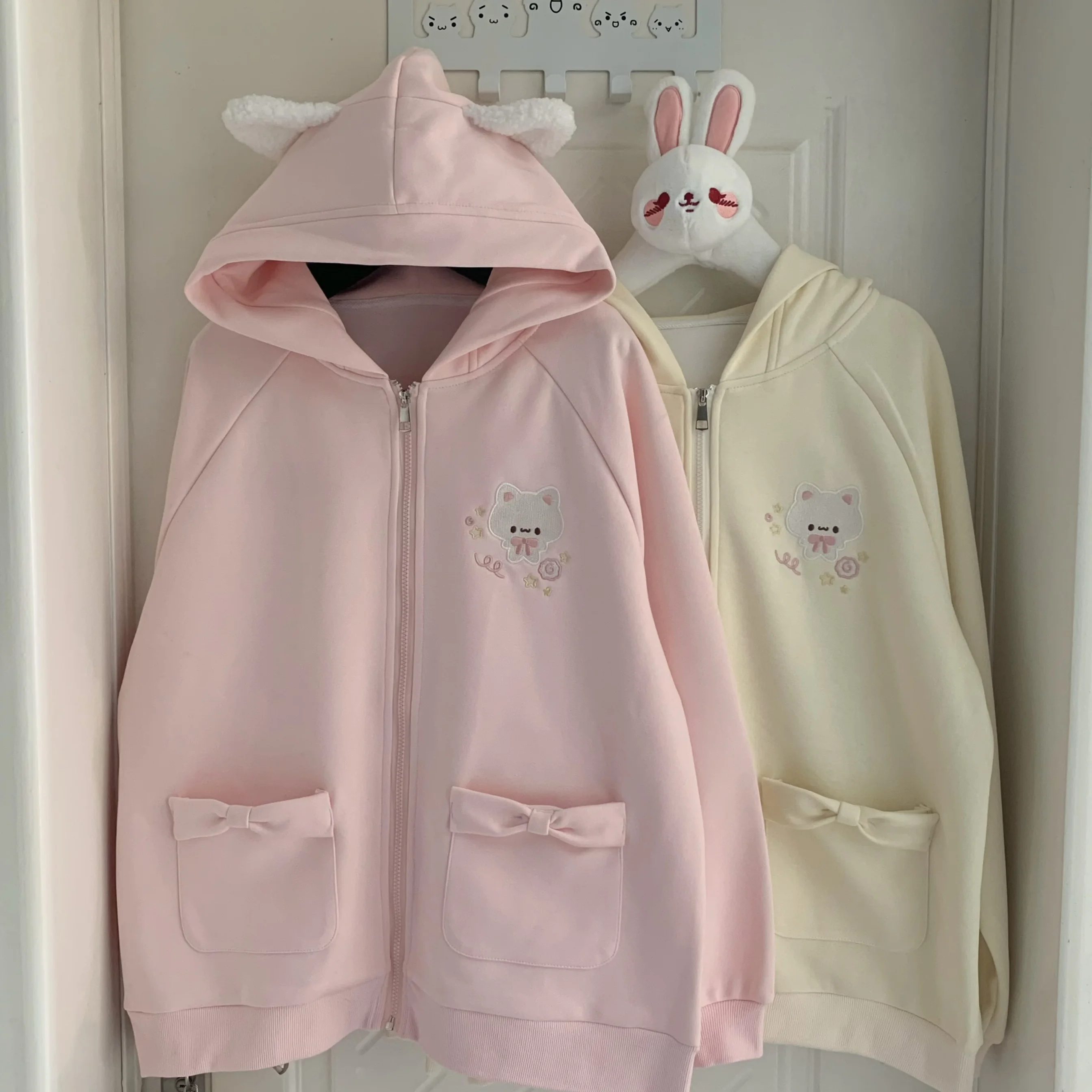 

Subculture Sweatshirts Women Harajuku Jacket Long Sleeve Casual Print Coats Korean Fashion Japanese Oversized Y2k Hoodies Tops