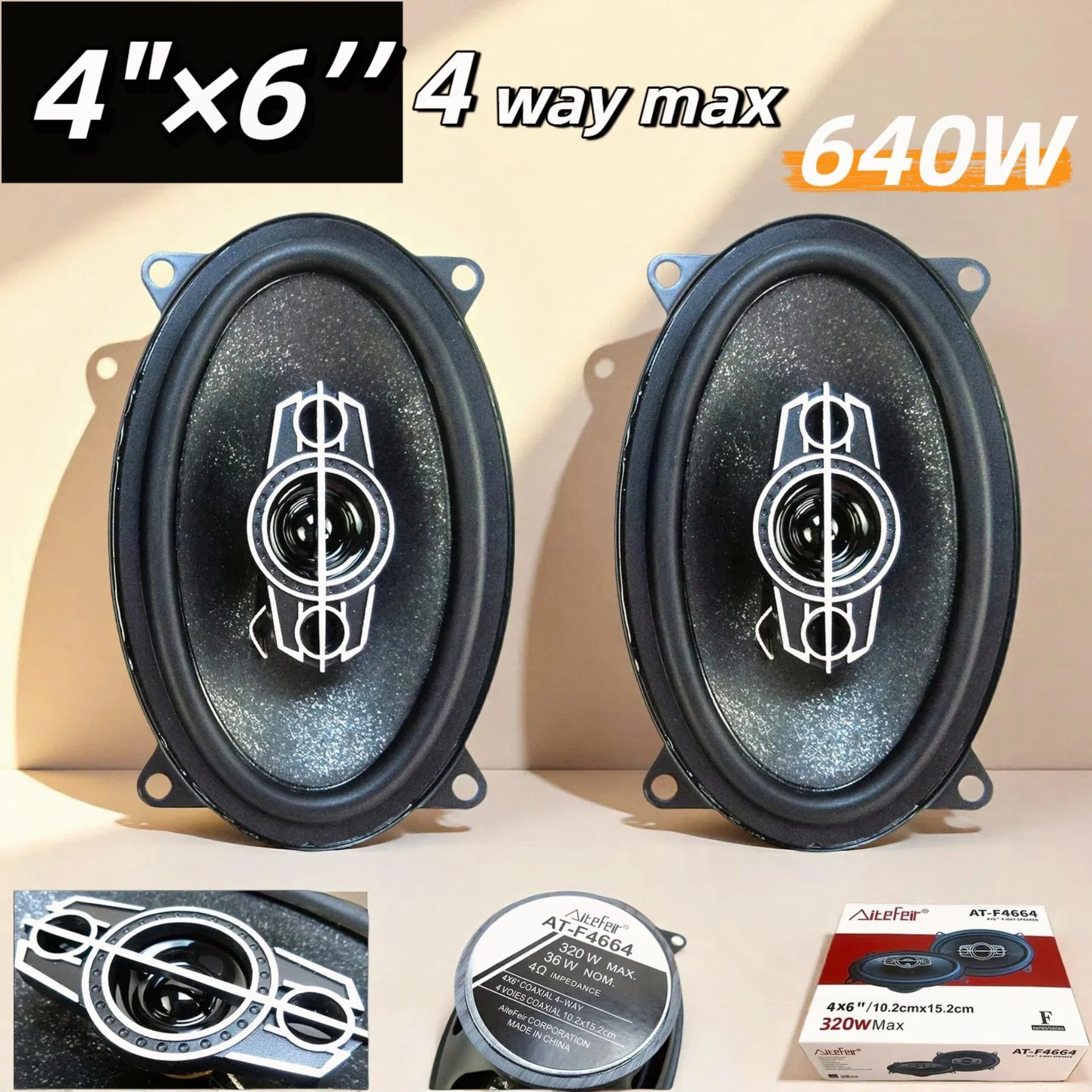 Audio Universal Music - 2 Pcs 4 inch 6 inch