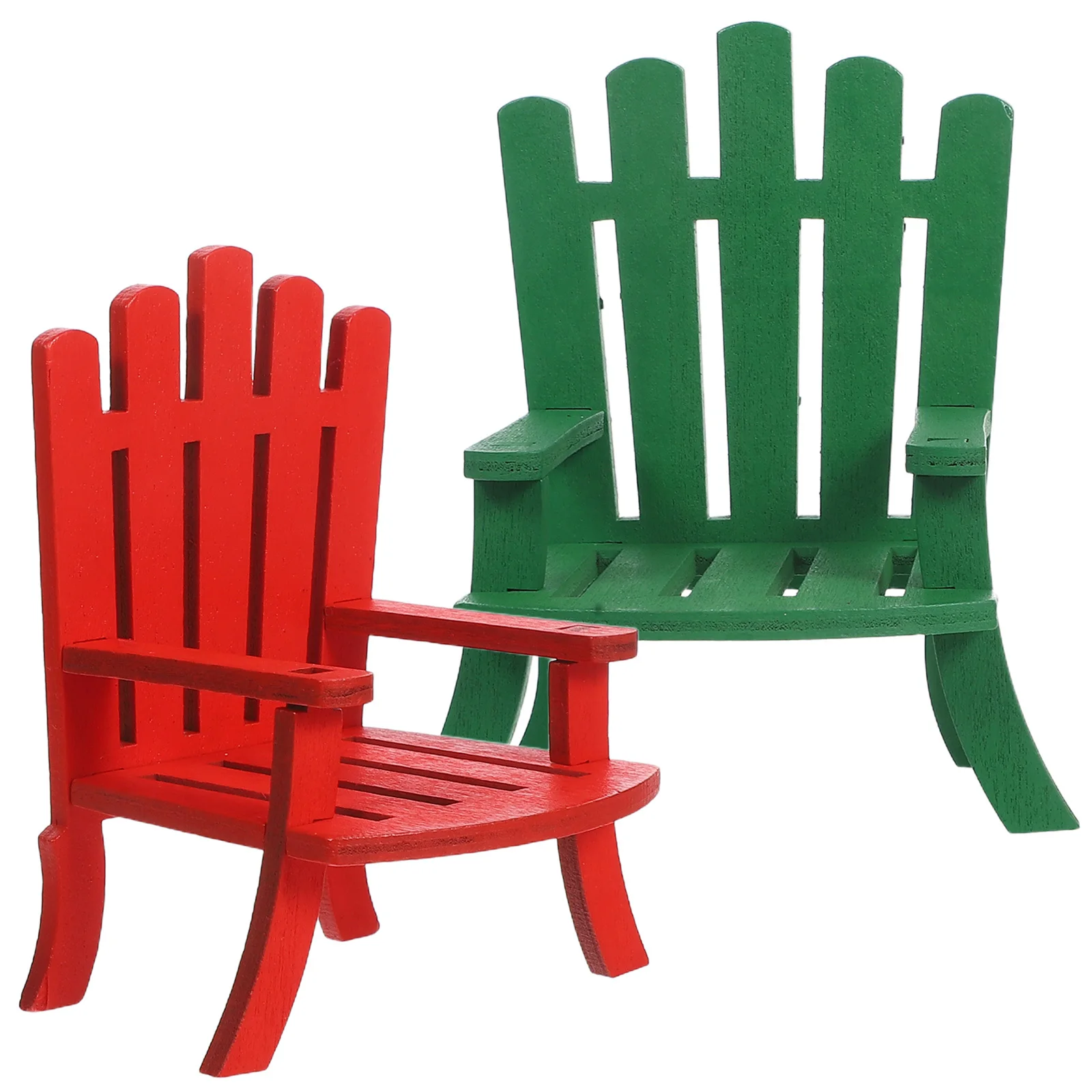 Sillas de playa de madera en miniatura, muebles para casa de muñecas a escala 1:12, decoración costera auténtica para proyectos creativos, Mini silla de playa, 2 uds.