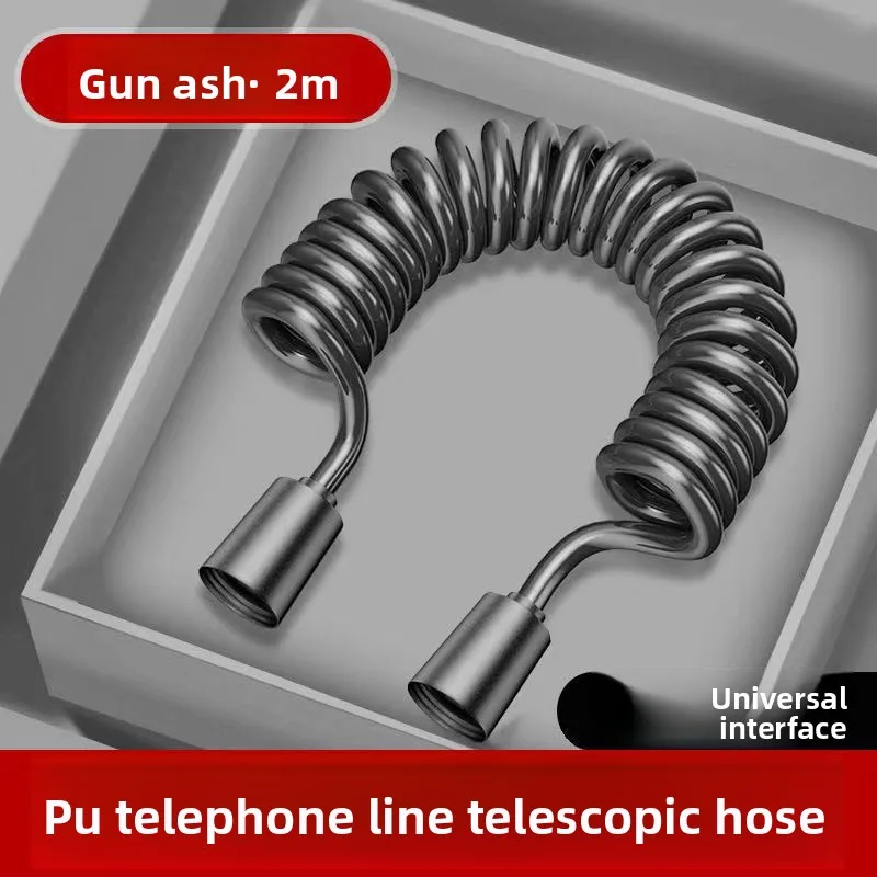 1 pcs Toilet spray gun telescopic hose bidet water inlet pipe spring pipe shower shower pipe elastic hose water saving