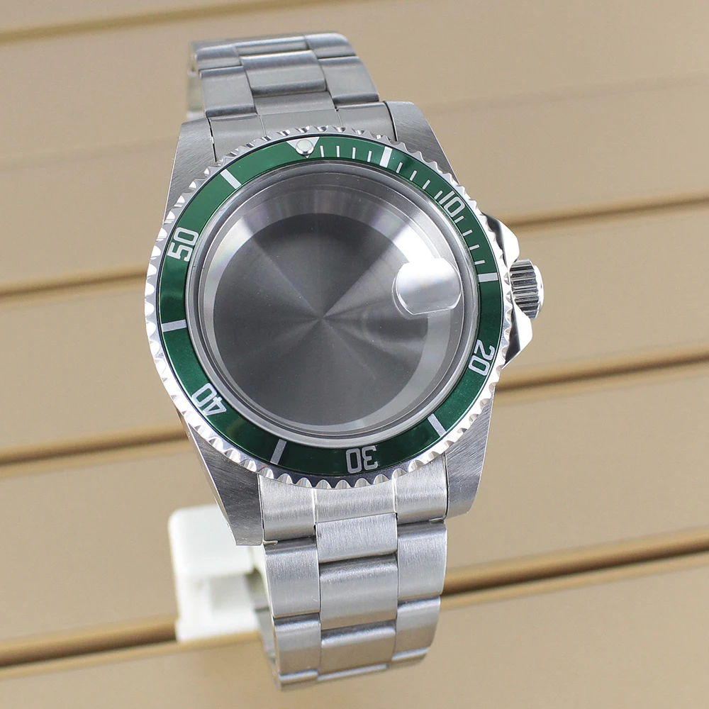 38mm Vintage Men's Watch Case Sapphire Crystal For Seiko NH34 NH35 NH36 NH38 4R36 Automatic Movement Retro Submariner 120 clicks