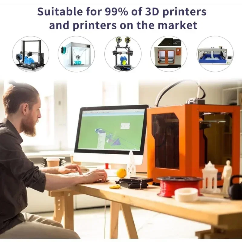 متعدد الألوان شفافة التدرج ثلاثية الأبعاد خيوط الطابعة الأرجواني إلى الأزرق الانتقال بريق PLA 1 كجم/2.2lb DIY بها بنفسك الحرف والنمذجة