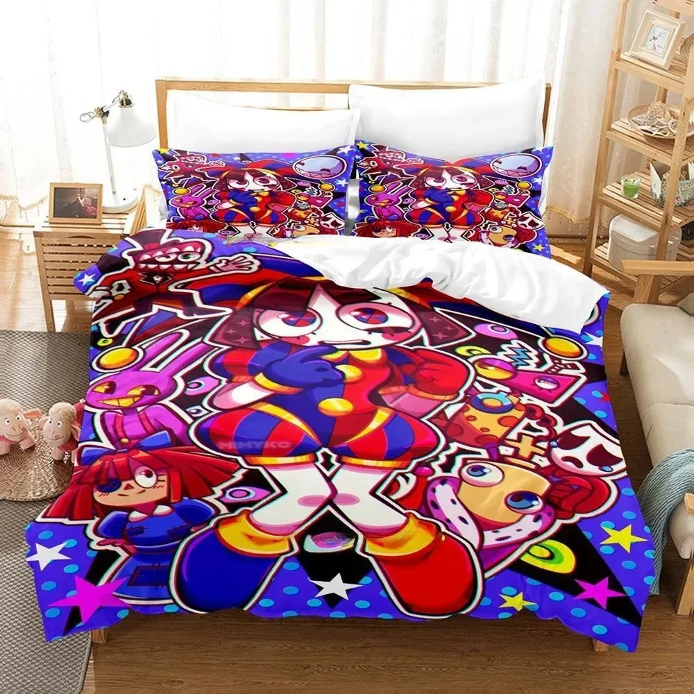 The Amazing Digital Circus Bedding Set Exquisite Bed Supplies Set  Duvet Cover Bed Comforter Set Bedding Set Birthday Gifts