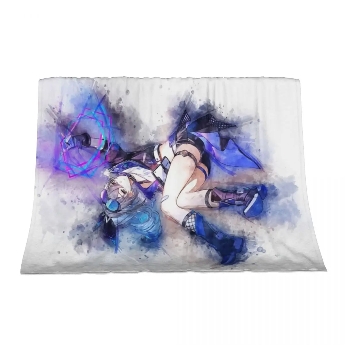 

Silver Wolf - Honkai Star Rail (Watercolor) Throw Blanket Furrys Custom Luxury Sofa Throw Blankets
