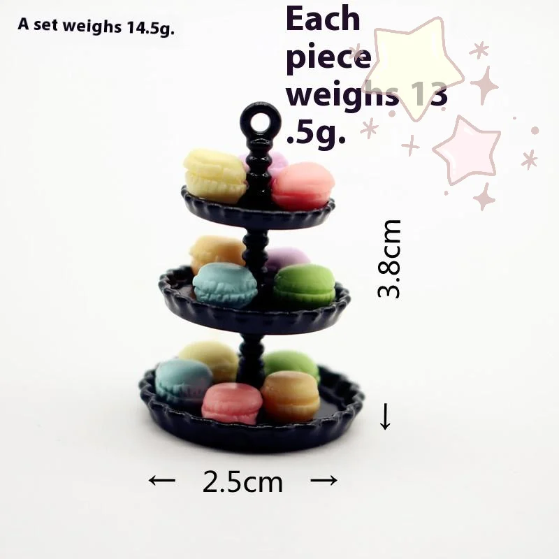 [TJ]1Pcs Dollhouse Mini Cake Tray Model Simulation Miniature Cake Stand Ornament Toys Scene Decoration Doll House Accessories