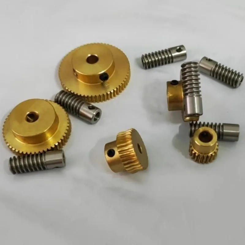 0.5 mold small modulus worm gear stainless steel worm 1: 20/30/40/50/60 hobbing gearbox accessories combination
