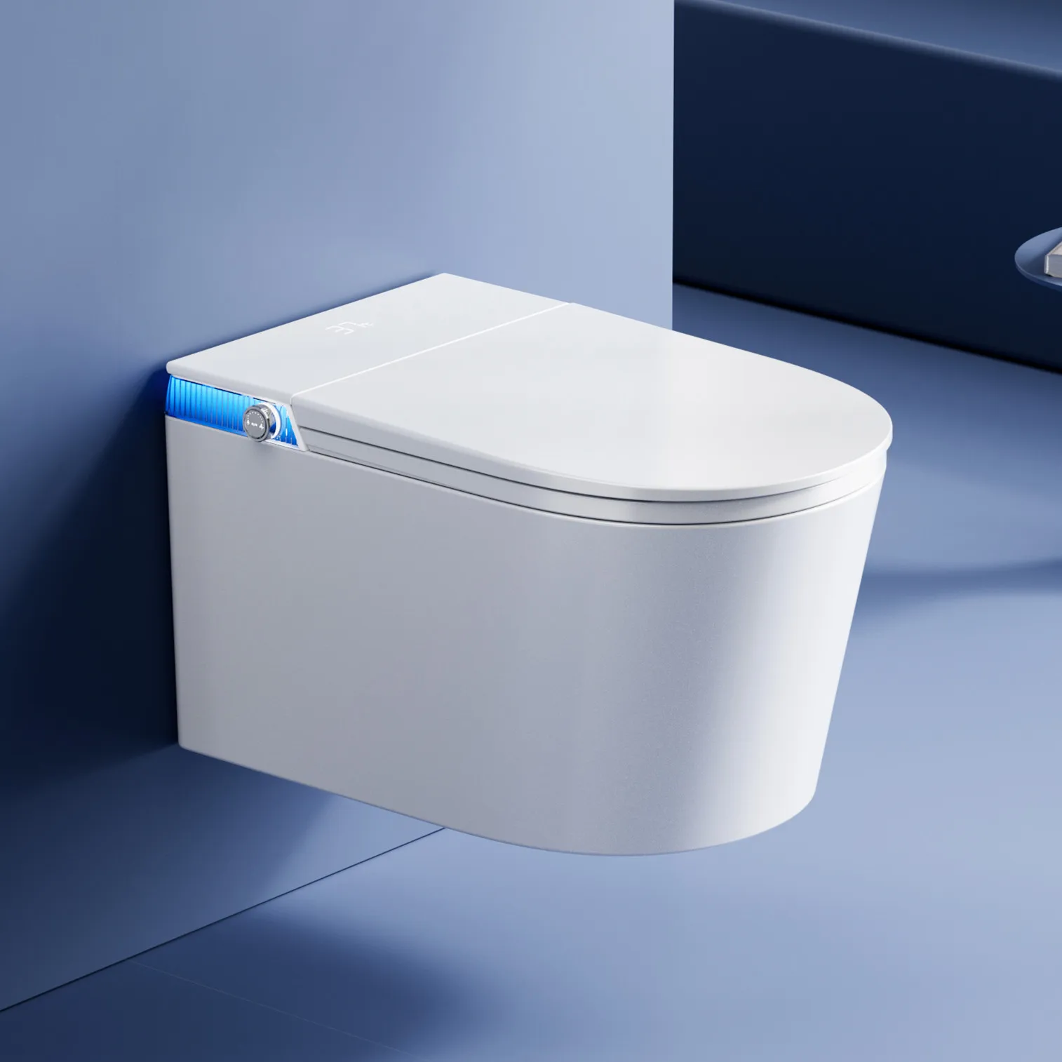 

Modern Sanitary Ware Ceramic Intelligent Closestool Integrated Auto Flush Bathroom Rimless Wall Hung Smart Toilet