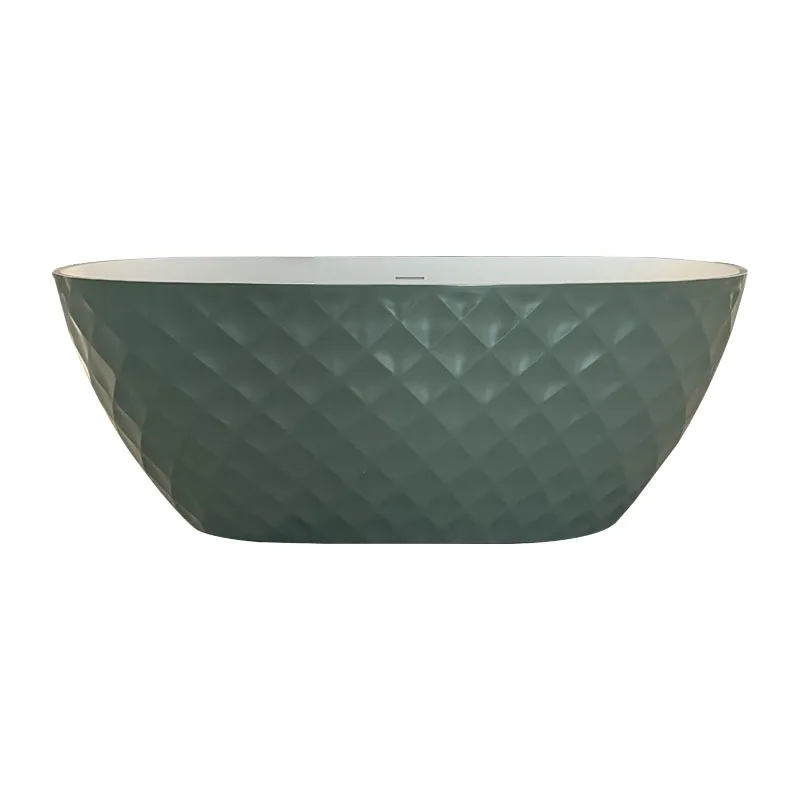 

Curved green freestanding acrylic bathtub high quality whirlpool bathtub