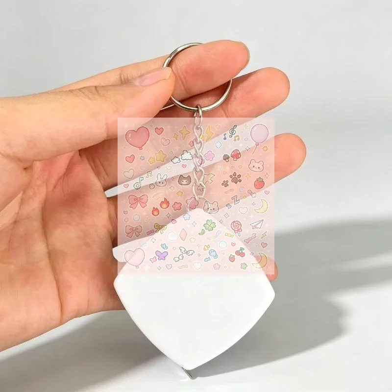 1/2Pcs Metric And Imperial System Key Ring Mini Steel Tape Measure Pocket Portable Compact 2 Meters Small Tape Measures