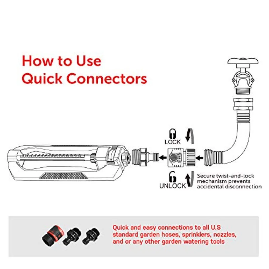 96213 Lawn Garden Essential Oscillating Sprinkler Water Sprinkler for Yard Covers up to 3 600 sq. ft. with Heavy Weight Base fo