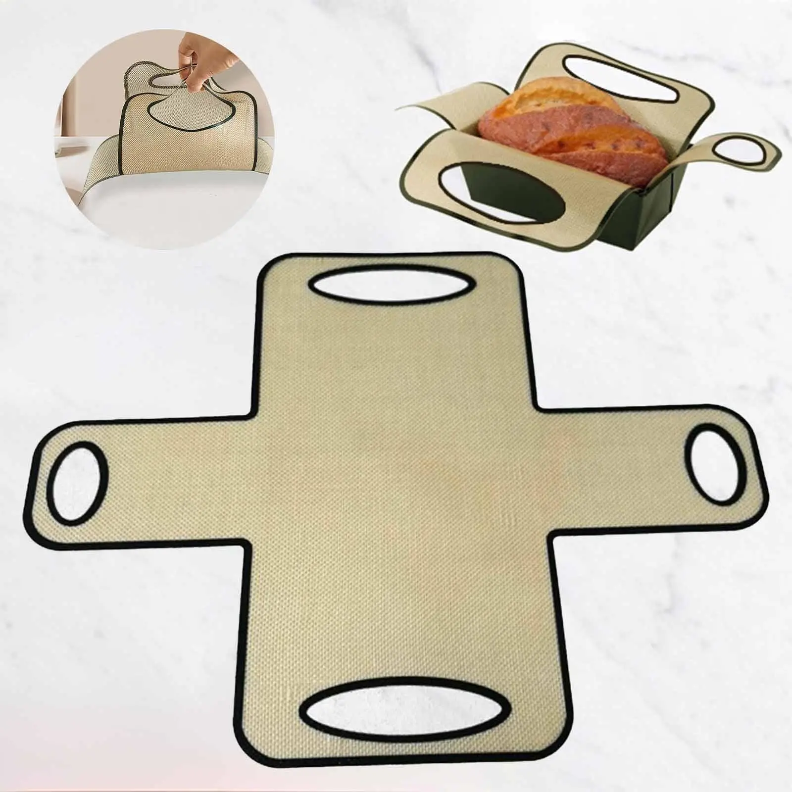 

Подкладка для сковороды для хлеба с защитными ручками, термостойкий коврик для прибора