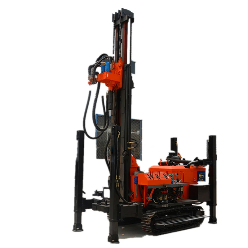 Italy 350 Meters Air Compressor Water Well Drilling Rig Machine