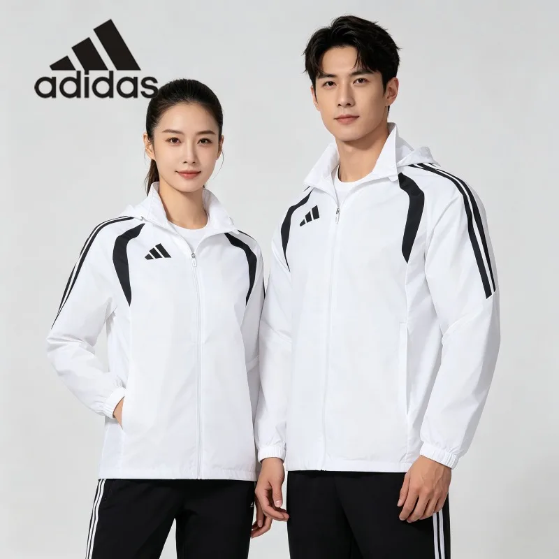 adidas Oversized Longline Woven Windbreaker Spring Layer Matching Daily Casual OuterwearJY9734 1PCS