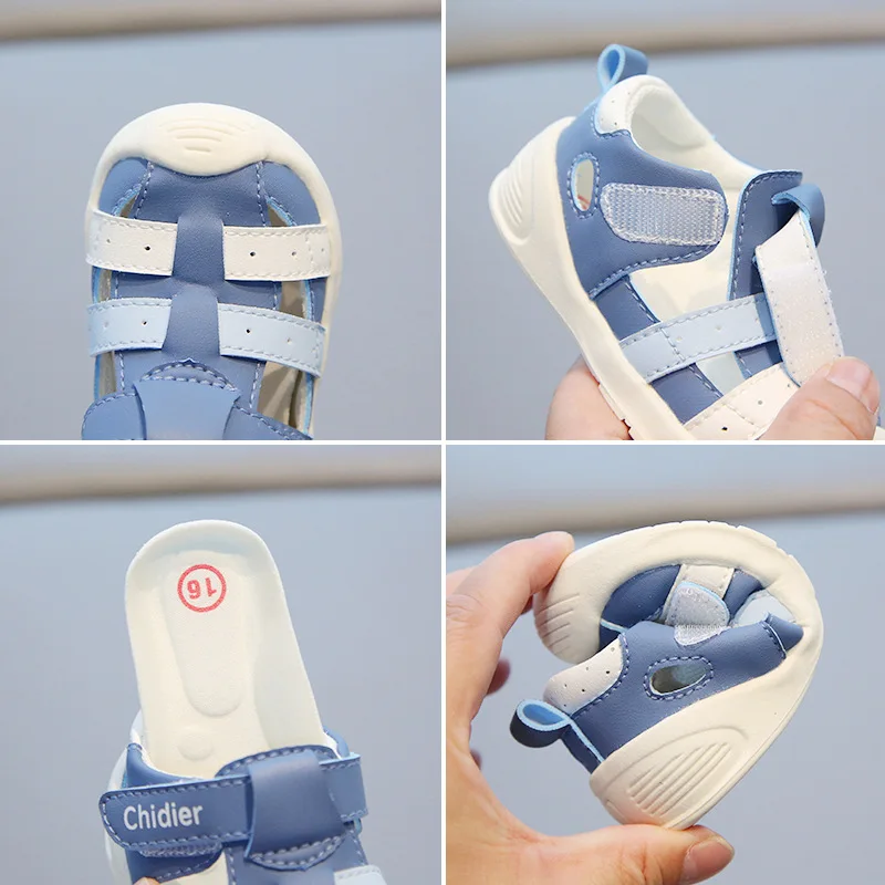 Baby Sommer Kleinkind Schuhe Kinder lässig Baby wasserdichte Leders andalen Jungen Mädchen rutsch feste weiche Sohlen Kleinkind Sandalen