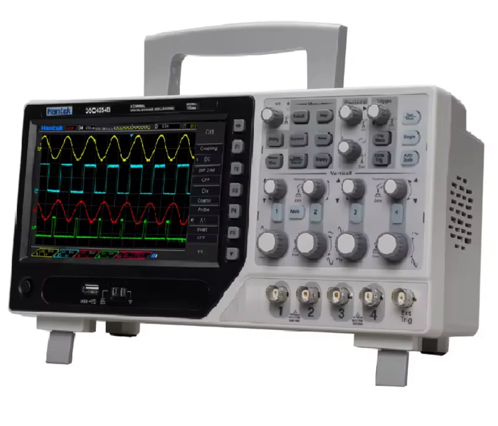

Hantek DSO4084B DSO4104B DSO4204B DSO4254B 4-Channel Digital Oscilloscope 100mhz/250mhz 1gsa/S ++ External Trigger + DVM