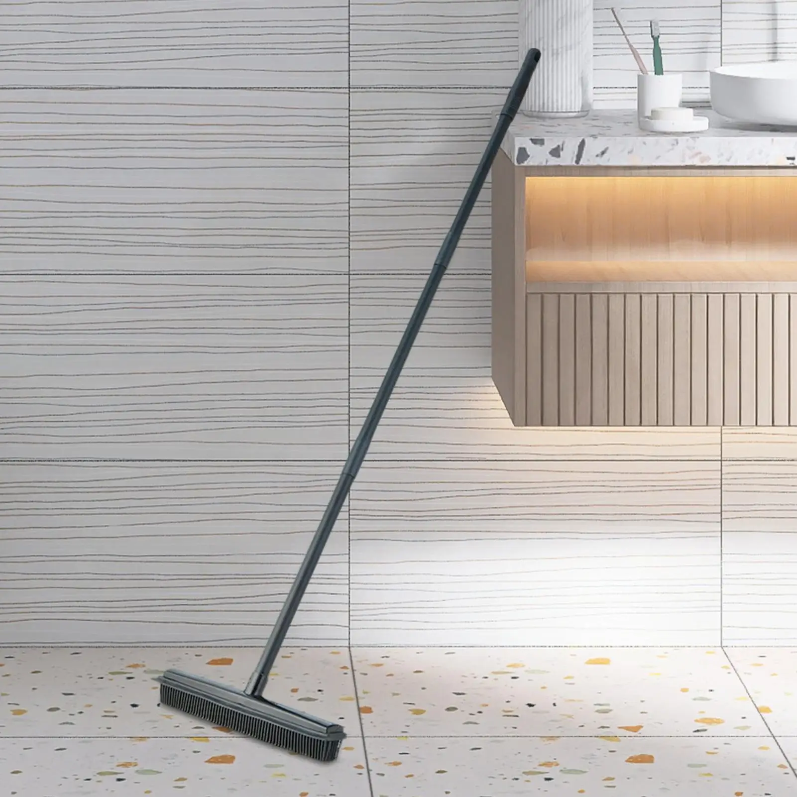 

Carpet Brushes For Cleaning Long Handle Quick-Dry Broom Carpet Rake For Pet Hair Removal For Floor Shower Bathroom Bedroom