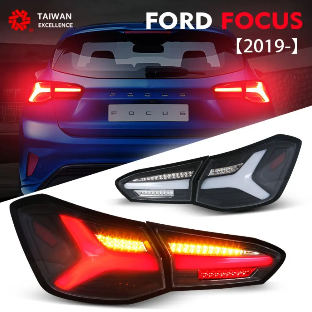 Car Tail Lights Assembly for Ford FOCUS 2019 2020 LED Taillight Suitable For Low Version of Hatchback Steamer Type Turn Signal