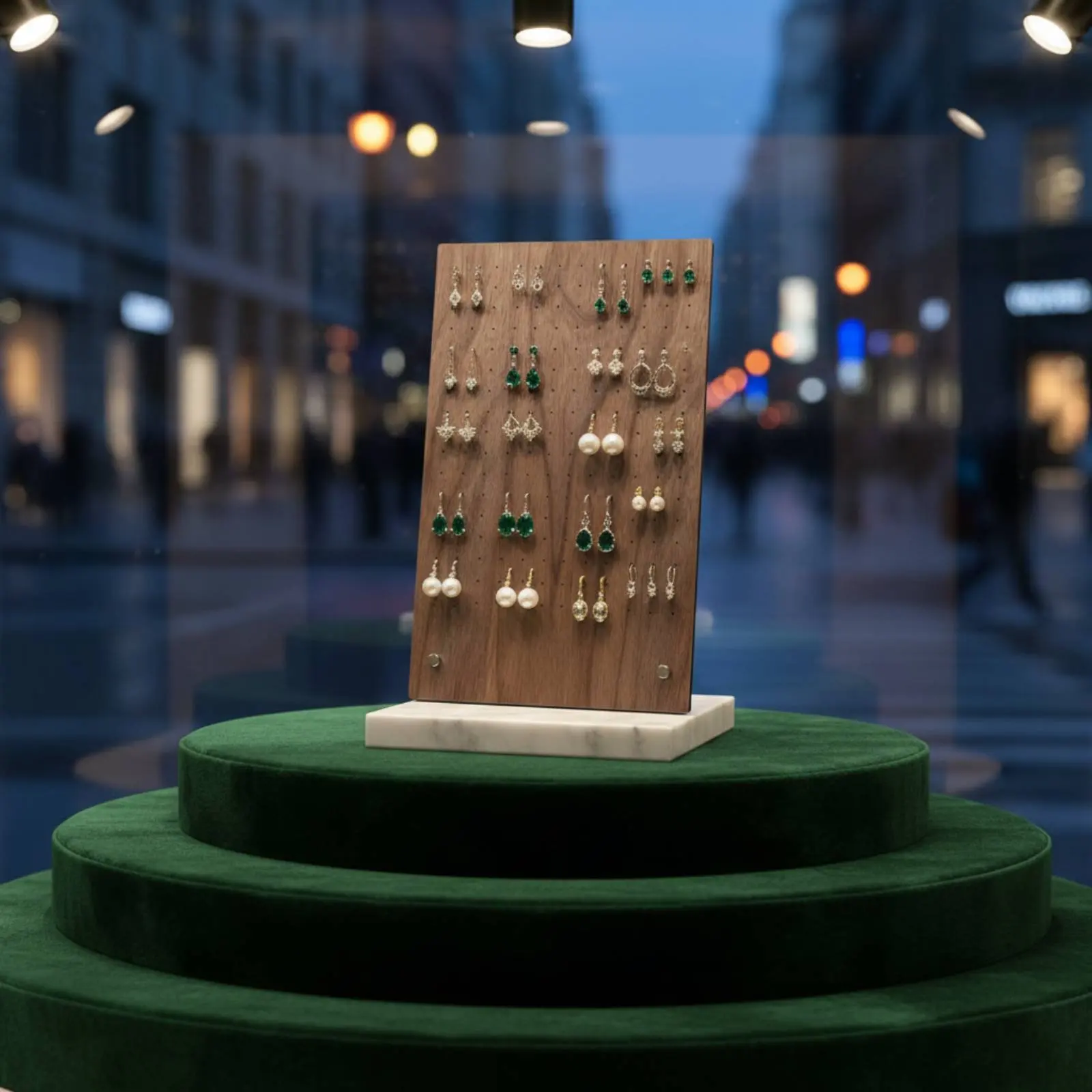 

Деревянная подставка для ожерелий большой вместимости, настольный держатель для украшений, идеальный подарок для туалетного столика