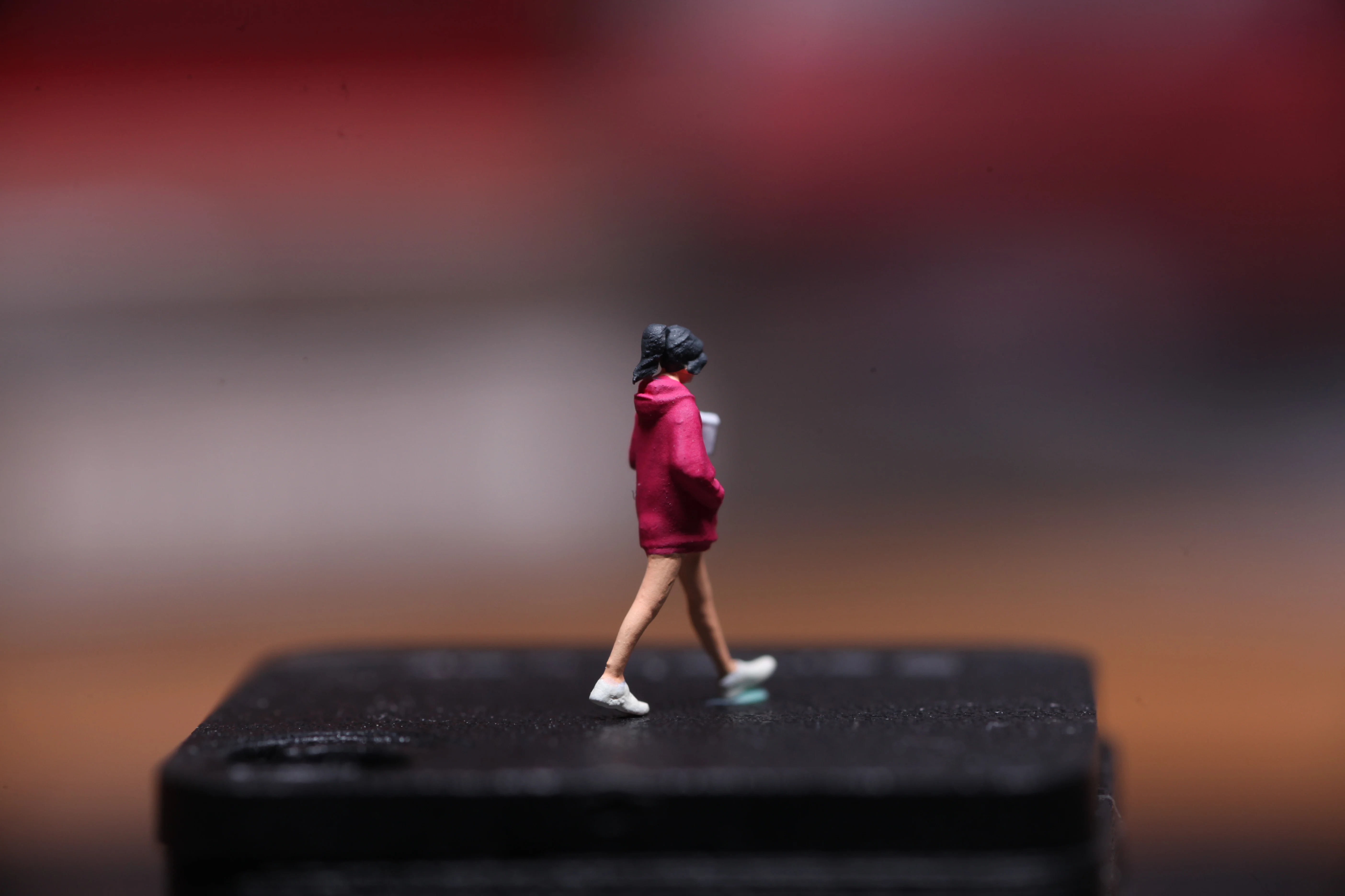 1/160 N GAUGE train model scene miniature coffee girl