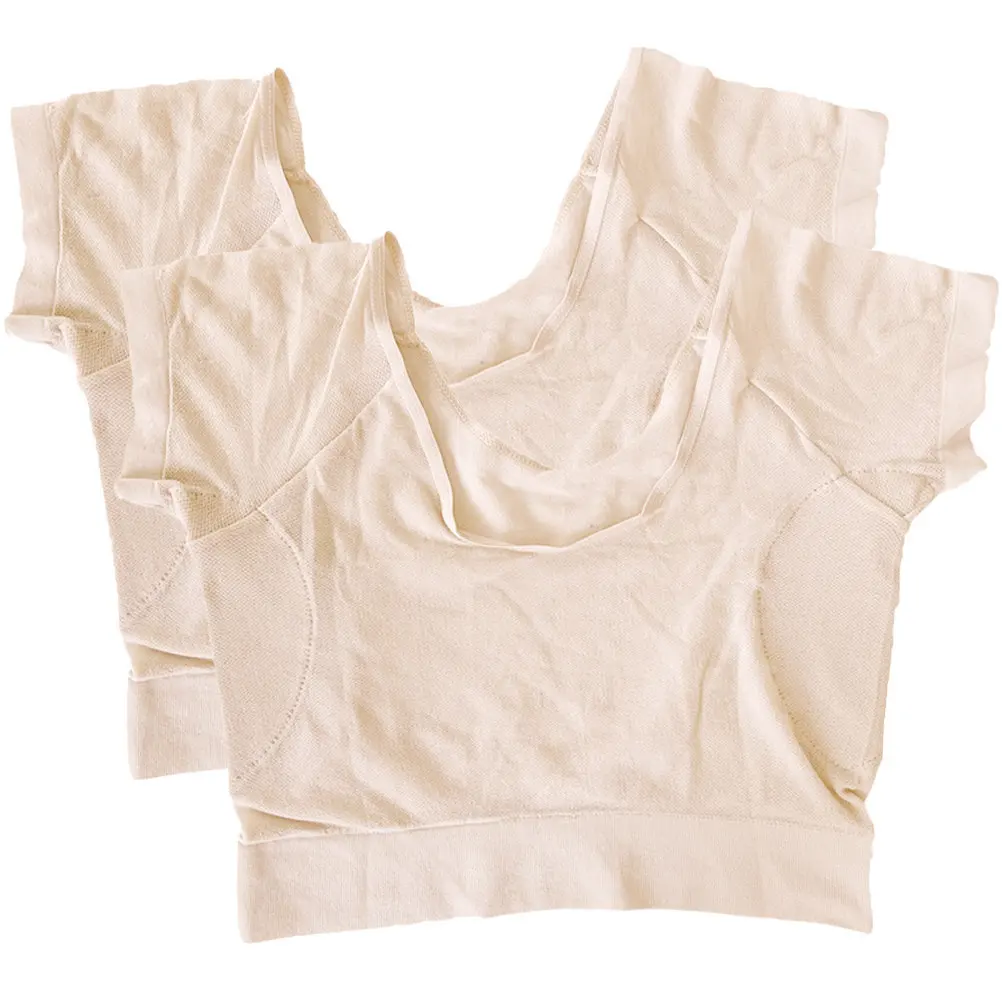 2pcs-women-modal-underarm-sweat-pad-vest-breathable-elastic-sweatproof-undershirt-quick-drying-comfortable-for-daily-wear