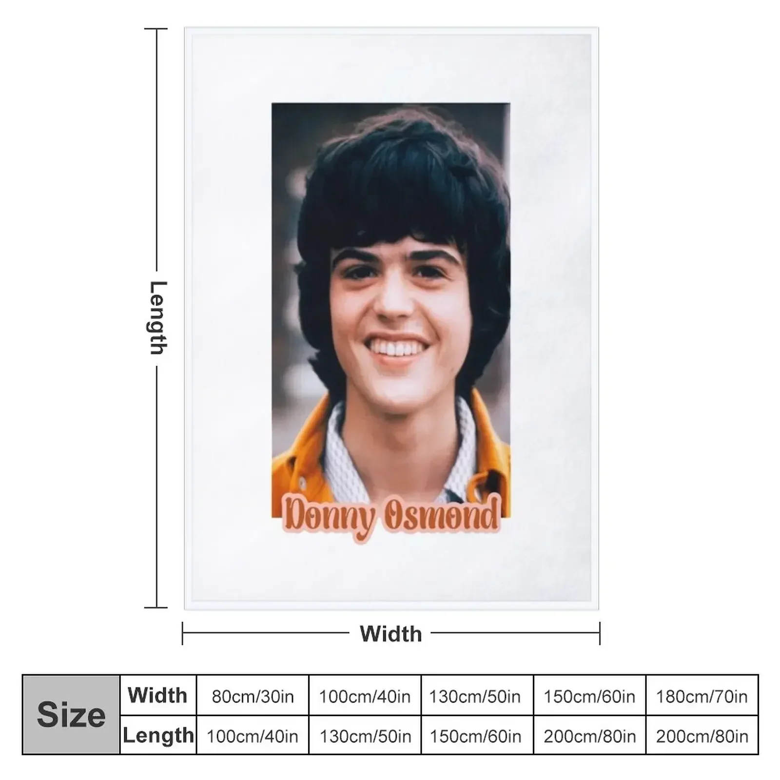 New Donny Osmond Throw Blanket Comforter Warm Blankets