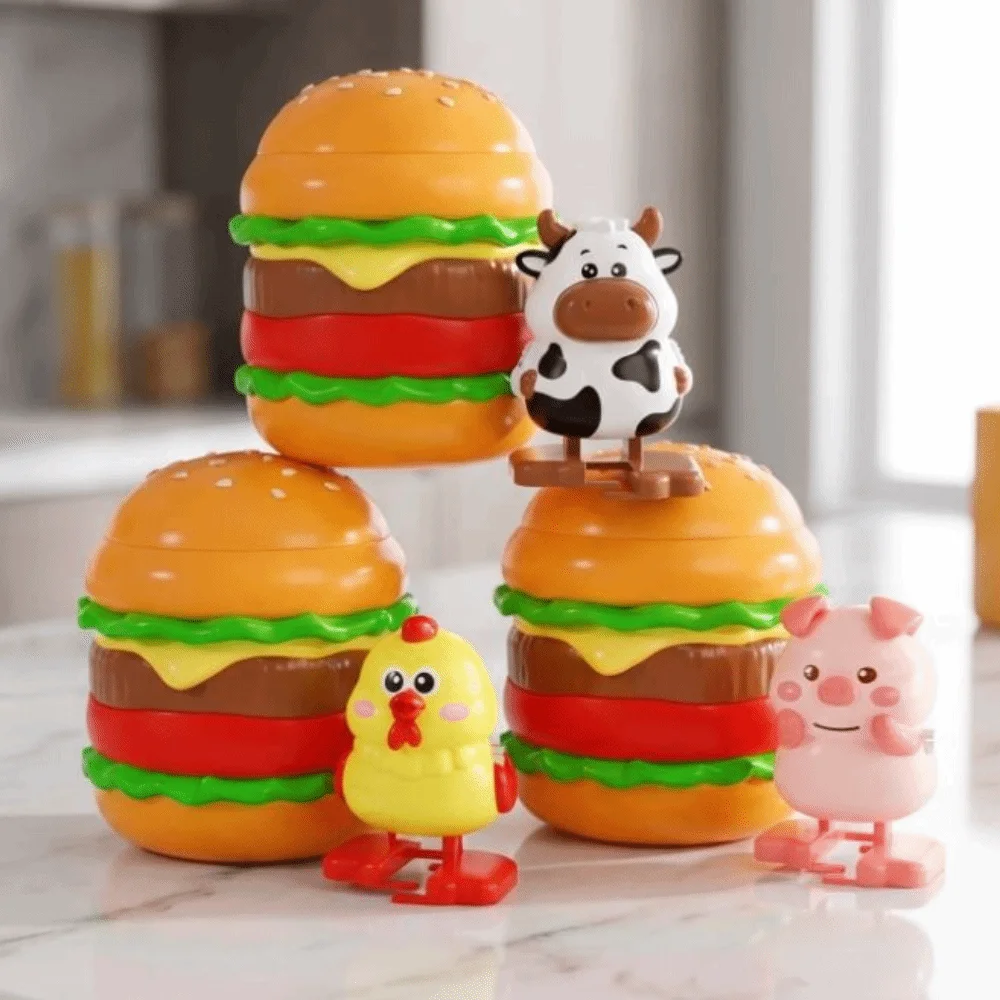 figuras-de-hamburguer-de-corda-com-movimento-de-animais-engracadas-e-interativas-pintinho-e-porquinho-de-corda-figuras-de-hamburguer-educativas