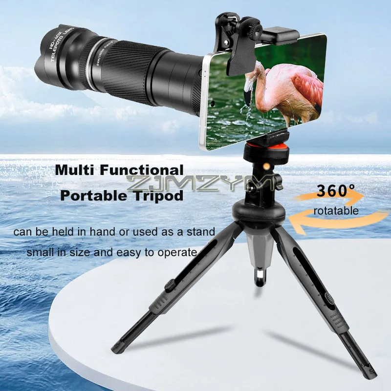 Obiektyw teleobiektywowy do telefonu komórkowego 18X 40X z klipsem do mocowania obiektywu, monokular astronomiczny do fotografii na duże odległości