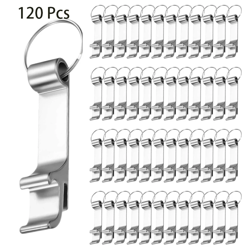 

120 Pcs Keychain Bottle Opener Aluminum Beer Bottle Openers