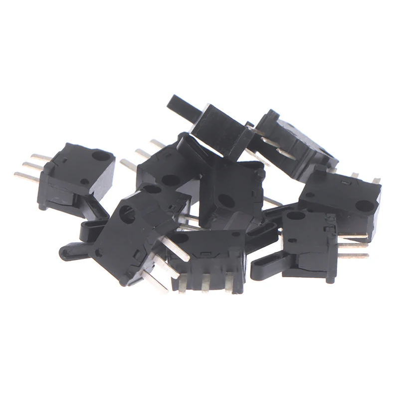 10pcs Micro Switches Miniature Small Limit Travel Switch With Hole Three Pins