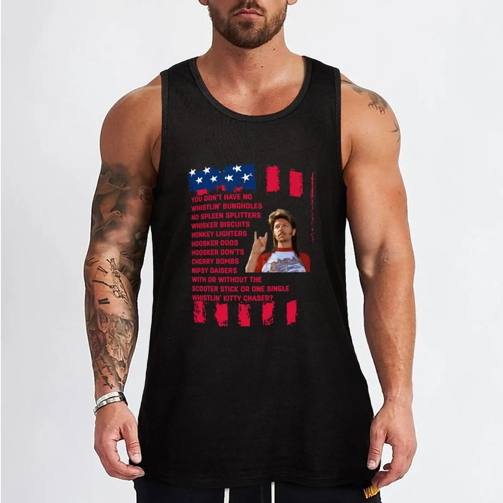 Joe Dirt, Joe Dirt Merica, Joe Dirt Bleach, Fourth of July, 4th of July Tank Top Gym man T-shirt men