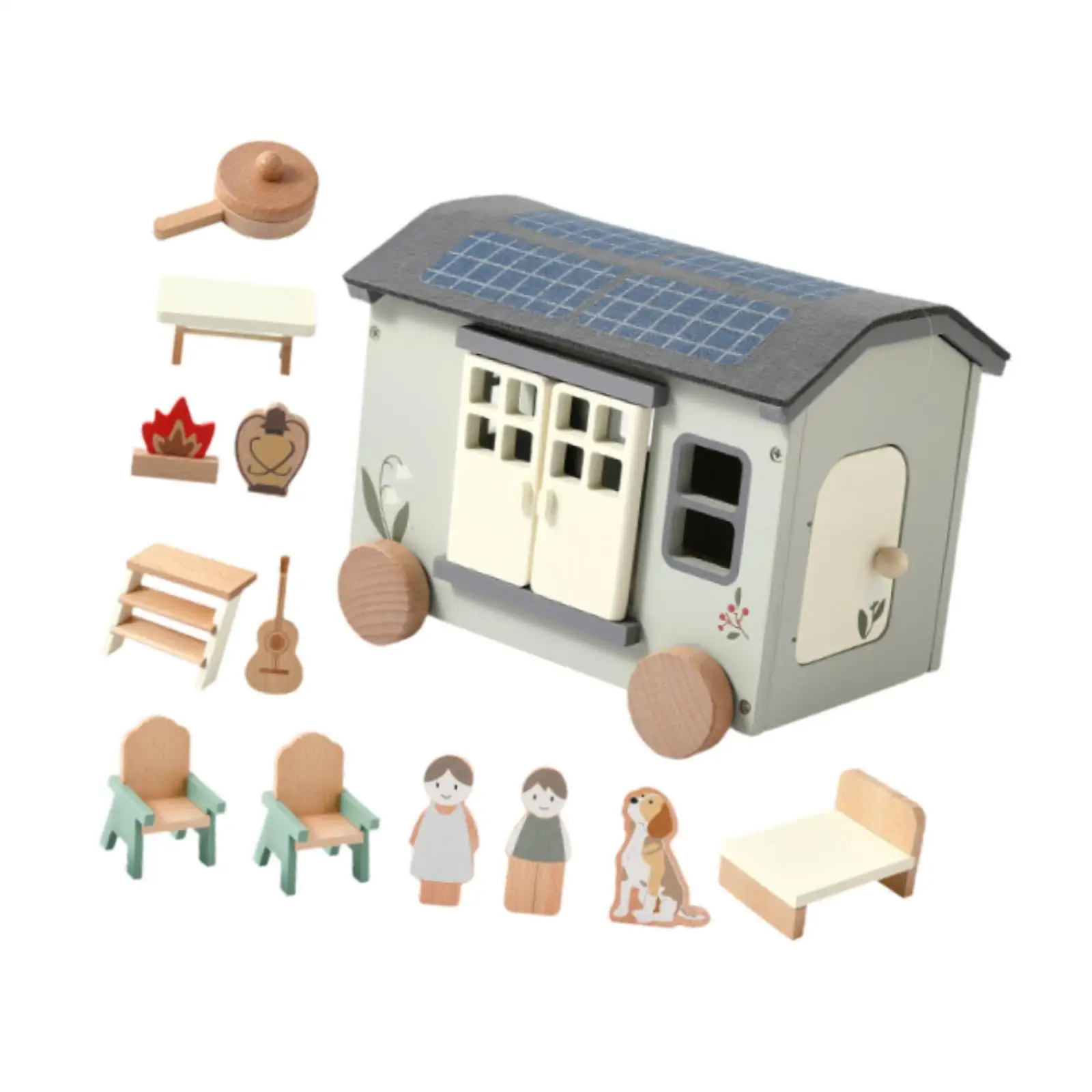 لعبة RV الخشبية، لعبة تعلم ملونة، نشاط تعليمي، طاولة وكراسي خشبية، ألعاب تعليمية للأطفال #2