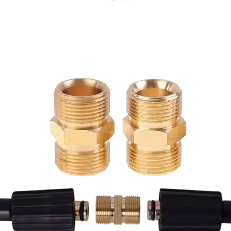 Messing-Hochdruckreiniger-Schlauchadapter: M22-15mm Außengewinde auf M22-14mm Außengewinde für Hochdrucksysteme – Detail 2